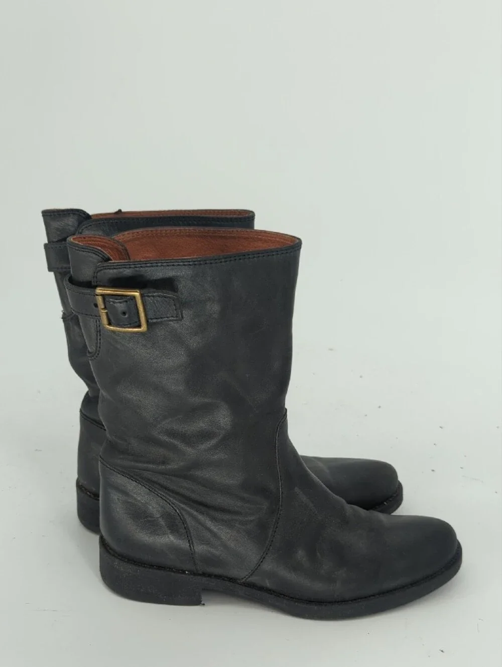 Classic Leather Mid-Calf Boots Boots Dark Brown size 7.5 western travel rustic